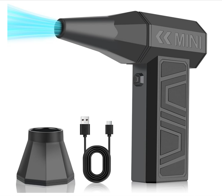 LEEPEE X3 Cordless Air Duster 130,000RPM High-Speed Mini Blower, 4-Gear Adjustable Power Turbo Jet Fan, Portable Dust Blower for Cleaning Electronics, Cars, Homes, and Outdoor Spaces LeafyLoom