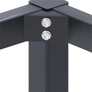 sogesfurniture Computer Office Desk Computer Table with BIFMA Certification Sturdy Office Desk Writing Desk,Teak&Black,BHUS-AC3BB-8040 - LeafyLoom