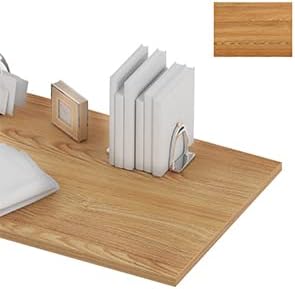 sogesfurniture Computer Office Desk Computer Table with BIFMA Certification Sturdy Office Desk Writing Desk,Teak&Black,BHUS-AC3BB-8040 - LeafyLoom