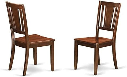 East West Furniture NODU7-MAH-W 7 Piece Modern Set Consist of a Rectangle Wooden Table with Butterfly Leaf and 6 Dining Room Chairs, 32x54 Inch - LeafyLoom