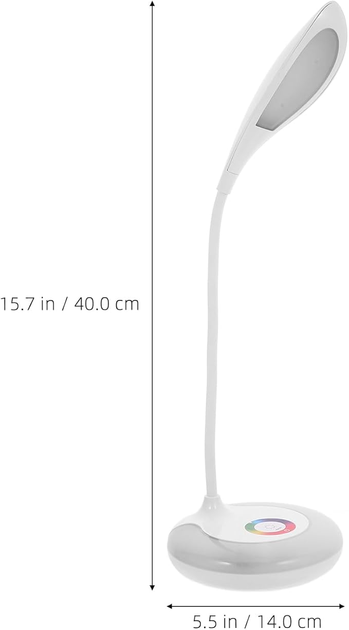 LED Gooseneck Desk Lamp, Office Desktop Lamp 3 Dimming Level, Touch Control, Battery Charging Table Lamp Adjustable Study Desk Lamp, Energy Saving Lamp Reading Light - LeafyLoom