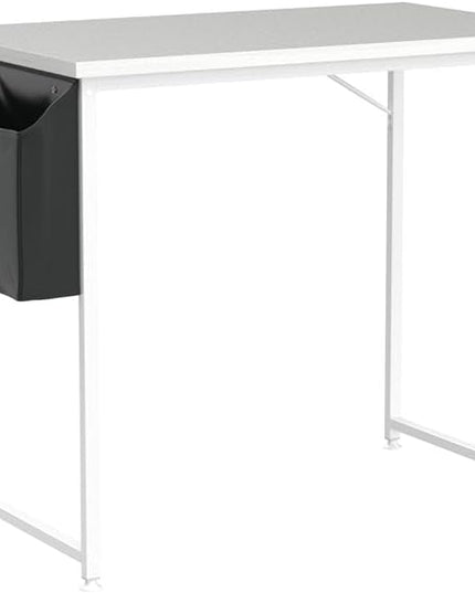 Lufeiya White Small Desk for Bedroom - Student Kids Study Writing Table for Home Office Bedroom Small Spaces 32 Inch Modern Mini Laptop PC Computer Desks, White - LeafyLoom