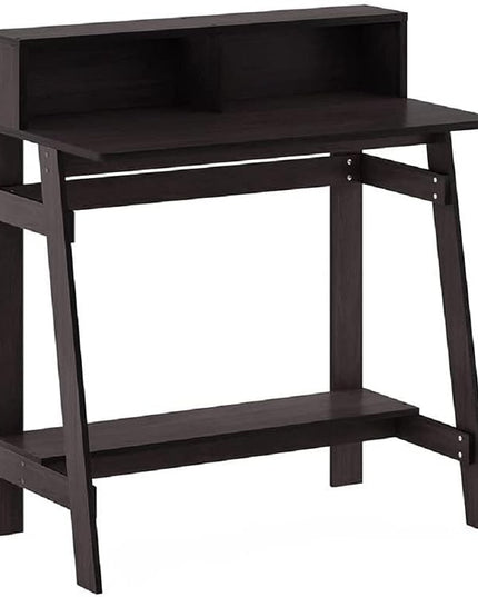 Furinno Simplistic A Frame Computer Desk, Dark Walnut - LeafyLoom