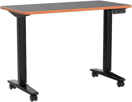 Monomi Height Adjustable Electric Standing Desk, 48 x 24 Inches Sit Stand up Desk, Memory Computer Home Office Desk (Black Frame+ Black Top) - LeafyLoom