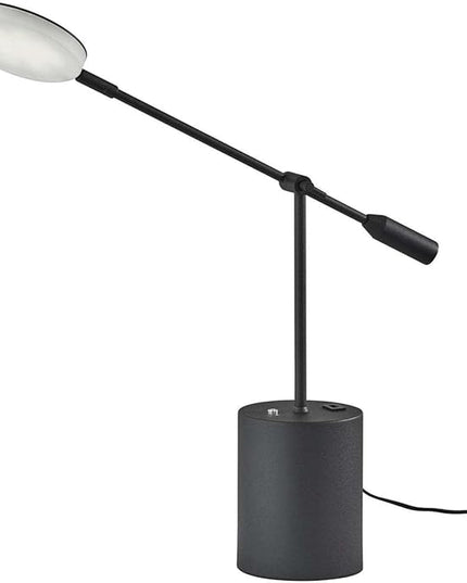 Adesso Home 2150-01 Contemporary Modern LED Desk Lamp from Grover Collection in Black Finish, 4.75 inches - LeafyLoom