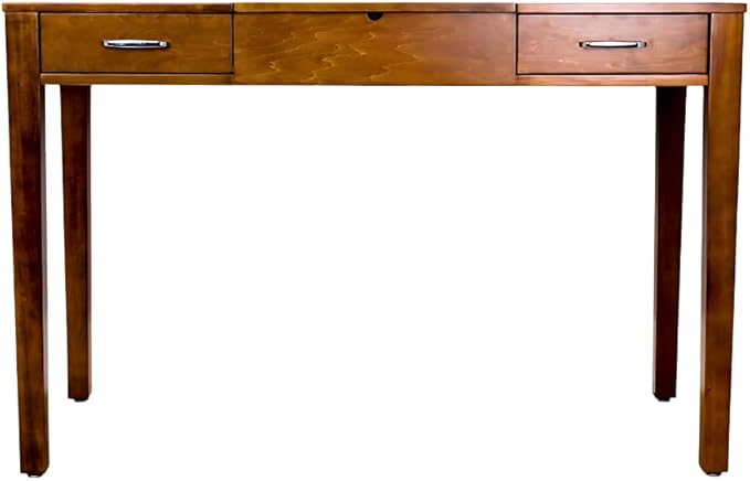 Hives & Honey Parsons Writing Vanity Computer Desk Office Furniture - Walnut - LeafyLoom