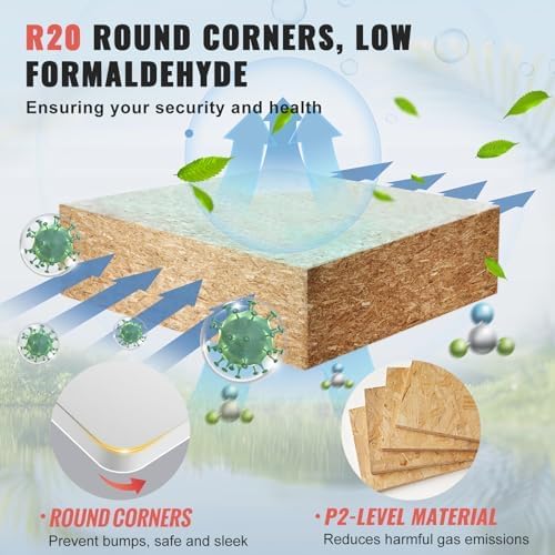 VEVOR Table Top 47.2" x 29.5" x 1" Universal Tabletop, White - LeafyLoom