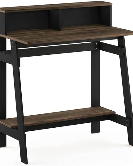 Furinno Simplistic A Frame Computer Desk, 17.9"D x 31.6"W x 35.5"H, Columbia Walnut - LeafyLoom
