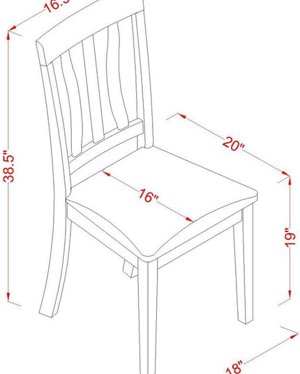East West Furniture OXAN5-OAK-C Oxford 5 Piece Kitchen Set for 4 Includes a Square Table and 4 Linen Fabric Dining Room Chairs, 36x36 Inch - LeafyLoom