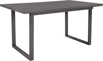 Kitchen 6-Pieces Family Furniture, Solid Wood Dining Room Set with Rectangular Table & 4 Chairs with Bench, Gray - LeafyLoom