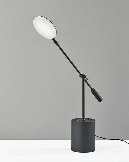 Adesso Home 2150-01 Contemporary Modern LED Desk Lamp from Grover Collection in Black Finish, 4.75 inches - LeafyLoom