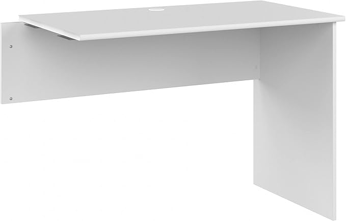 Bush Furniture Cabot 42W Shell Desk Return, 48W x 24D, White - LeafyLoom