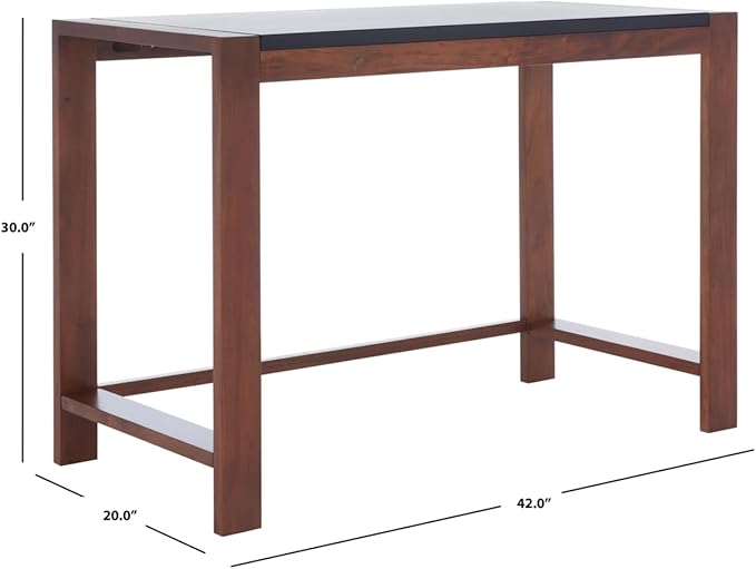 Safavieh Home Collection Halleck Black/Brown Desk, Medium - LeafyLoom