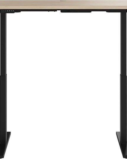 Bush Business Furniture Move 60 Series 48W x 24D Electric in Natural Elm with Black Base, Ergonomic Sit-Stand Computer Table for Home and Professional Office - LeafyLoom