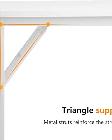 Need Small Desk 31 1/2" No Assembly Foldable Writing Table,Sturdy and Heavy Duty Folding Computer Desks for Small Space/Home Office/Dormitory AC5DW(80 * 40) - LeafyLoom