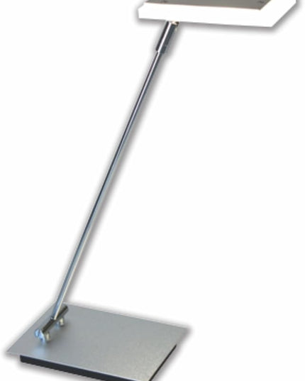 Folding Desk Lamp with Swivel Head, Compact Footprint, Chrome (VLED420) - LeafyLoom