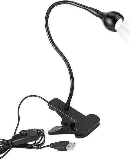 LED Desk Lamp Foldable USB Rechargeable Table Light Bedside Night Lamp Small Clip Lamp Eye Care Reading Light Dimmable Beauty Lamp for Bedroom Office - LeafyLoom