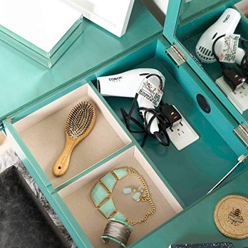 Hives & Honey Parsons Writing Vanity Computer Desk Office Furniture - Turquoise - LeafyLoom