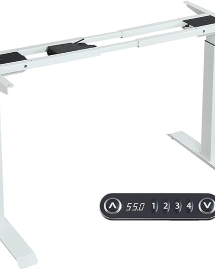 Radlove Dual Motor Height Adjustable Standing Desk Frame, Adjustable Desk Legs for 48'' to 70'' Desk Tops, Home Office Sit Stand Desk Base, Heavy Duty 265 lb Load Capacity for Home Office - LeafyLoom
