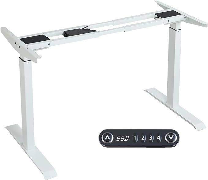 Radlove Dual Motor Height Adjustable Standing Desk Frame, Adjustable Desk Legs for 48'' to 70'' Desk Tops, Home Office Sit Stand Desk Base, Heavy Duty 265 lb Load Capacity for Home Office - LeafyLoom