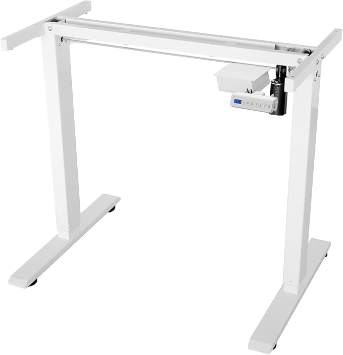 Electric Height Adjustable Stand up Desk Home Office Ergonomic Computer Workstation(Frame Only) - LeafyLoom