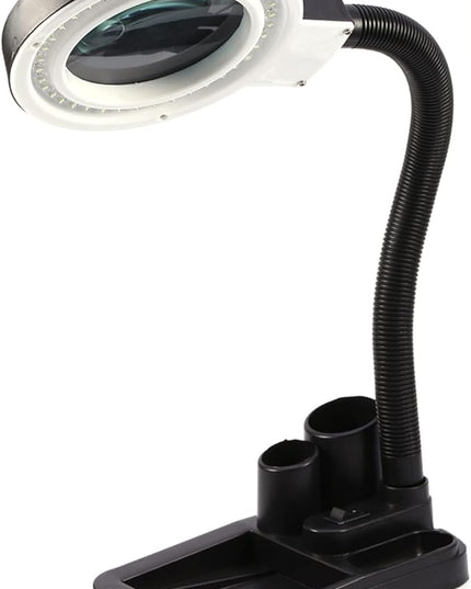 Haofy LED Desk Lamp, LED Magnifying Office Lamp 5X 10X Magnifier with Light Table and Desk Lamp Floor St and Adjustable Magnifier Glass Lamp for Reading and Repairing - LeafyLoom