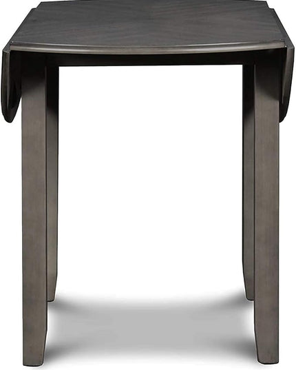 New Classic Furniture Gia Drop Leaf Dining Table with Two Chairs, 42-Inch, Gray - LeafyLoom