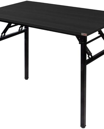 Need Computer Desk Folding Table Writing Desk/Compact Desk/Foldable Desk with BIFMA Certification, No Install Needed, Black AC5CB-100-60 - LeafyLoom