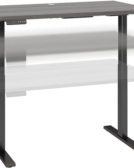 Bush Business Furniture Move 60 Electric Ergonomic Sit-Stand Computer Table for Home and Professional Office, 48W x 24D, Platinum Gray - LeafyLoom