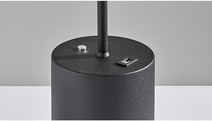 Adesso Home 2150-01 Contemporary Modern LED Desk Lamp from Grover Collection in Black Finish, 4.75 inches - LeafyLoom