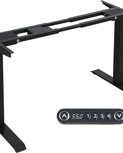 Radlove Dual Motor Height Adjustable Standing Desk Frame, Adjustable Desk Legs for 48'' to 70'' Desk Tops, Home Office Sit Stand Desk Base, Heavy Duty 265 lb Load Capacity for Home Office (Black) - LeafyLoom