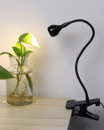 LED Desk Lamp Foldable USB Rechargeable Table Light Bedside Night Lamp Small Clip Lamp Eye Care Reading Light Dimmable Beauty Lamp for Bedroom Office - LeafyLoom