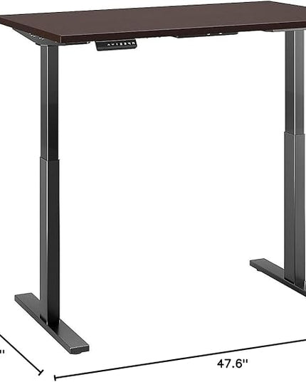 Bush Business Furniture Move 60 Electric Ergonomic Sit-Stand Computer Table for Home and Professional Office, 48W x 24D, Mocha Cherry - LeafyLoom