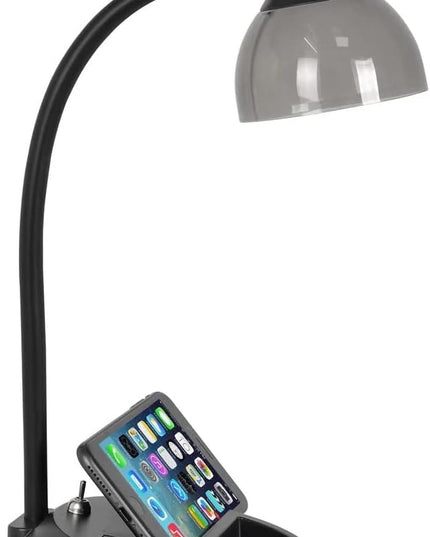 SIMPLEE ADESSO Charging Station LED Desk Lamp, Black Finish - LeafyLoom