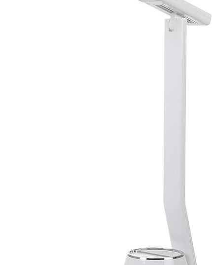 Folding Mini Desk Lamp - Dimmable Touch Control 8W LED Portable Light - Foldable 17.67" H Table Top Lamps for Office Home & Travel, White - LeafyLoom