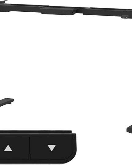 Electric Standing Desk Frame, Dual Motor Height Adjustable Desk Base for Home and Office (Black Frame + Motors + Control Panel) - LeafyLoom