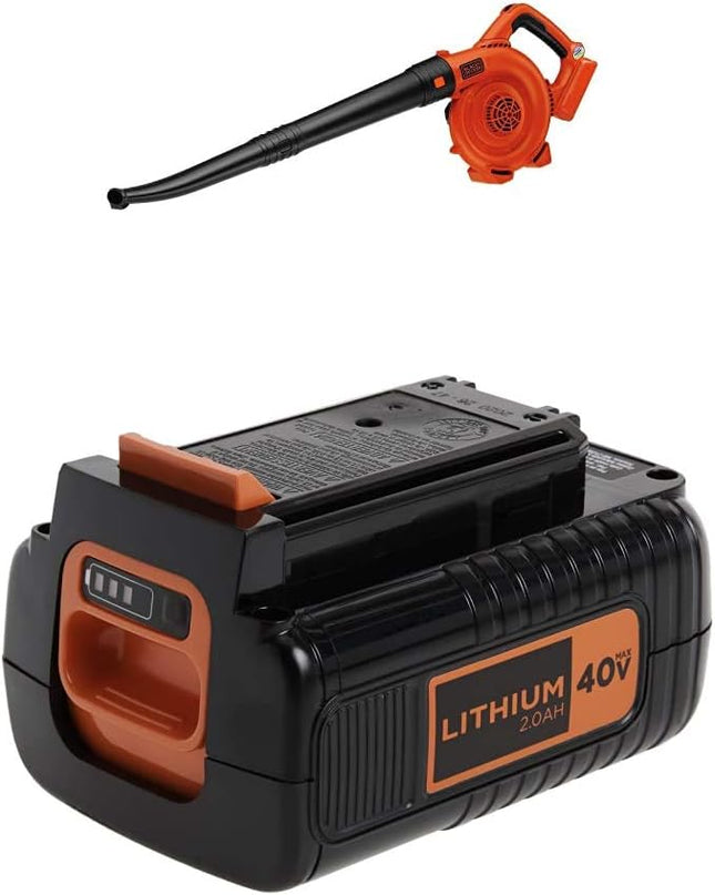 BLACK+DECKER Cordless Sweeper with Battery, 2.0-Ah (LSW36B & LBX2040) - LeafyLoom