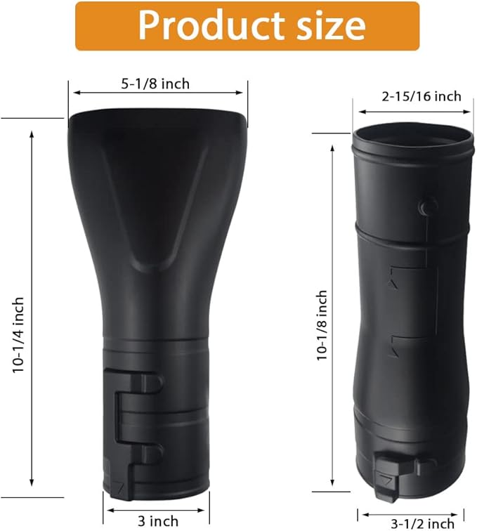 191L13-5 191B21-6 Blower Nozzle and 197889-6 Flat End Nozzle Compatible with Makita X2 36V hand held Blower, use for XBU02Z - one-click installation (GROUP) - LeafyLoom