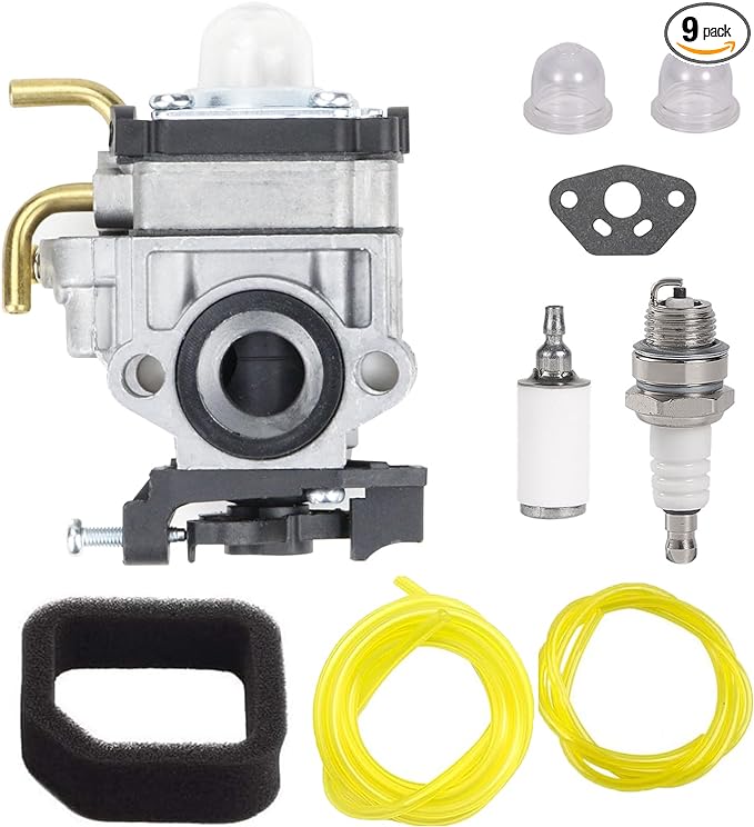 308054129 RY38BP Carburetor Tune Up Kit Replaces for Ryobi RY38BP 38cc Backpack Blower Carb Parts with Air Filter Fuel Line Filter Gaskets Kit - LeafyLoom