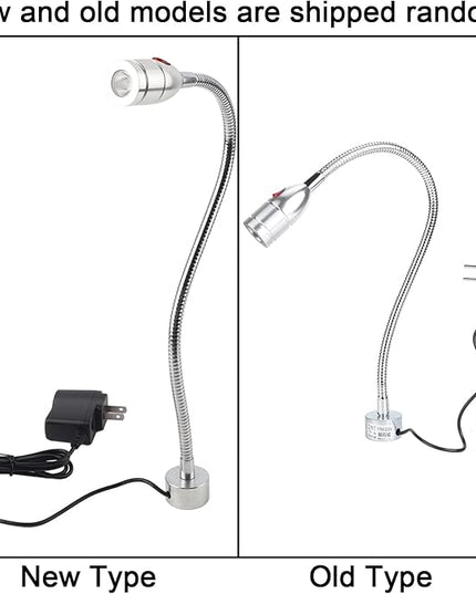 CHICIRIS 3W Flexible Lamp, LED Desk Lamp, Home Sewing Machine Light with Magnetic Base, Flexible Eye Work Lamp for Machine Tools Workbench Reading Lamp - LeafyLoom