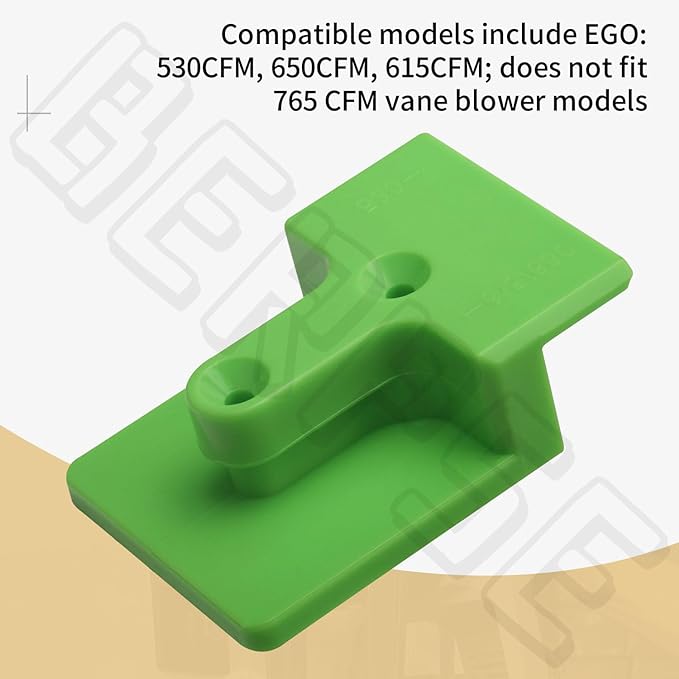 Blower Wall Mount/Mounting Bracket for EGO 530CFM 615/650CFM Leaf Blower, Suitable for Two Different Types of Blowers, Does Not Fit 765 CFM Vane Blower Models, W/Screws, Green - LeafyLoom