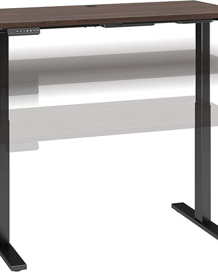 Bush Business Furniture Move 60 Electric Ergonomic Sit-Stand Computer Table for Home and Professional Office, 48W x 24D, Black Walnut - LeafyLoom