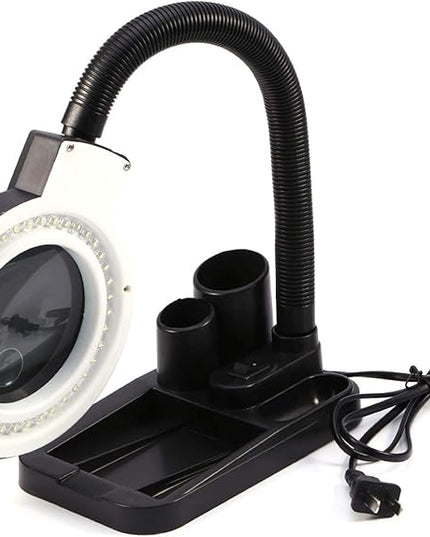 Haofy LED Desk Lamp, LED Magnifying Office Lamp 5X 10X Magnifier with Light Table and Desk Lamp Floor St and Adjustable Magnifier Glass Lamp for Reading and Repairing - LeafyLoom