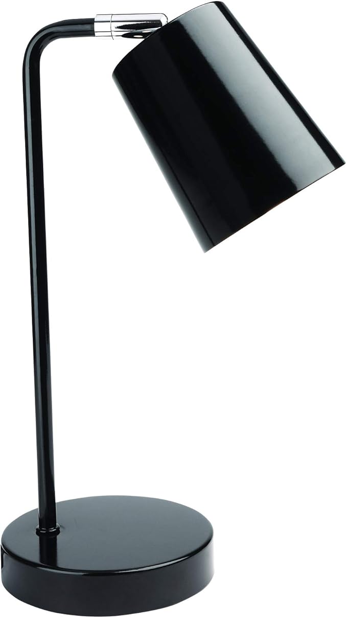 Newhouse Lighting NHDK-OS-BK Oslo Contemporary Desk Lamp with LED Bulb Included, Black - LeafyLoom