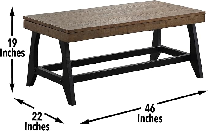 NicBex Coffee Table Wooden Lift Top Coffee Table with Storage Center Tables with Hidden Compartments and Legs Lift Tabletop Dining Table for Living Room, Office, and Bedroom,117" W, Light Brown - LeafyLoom