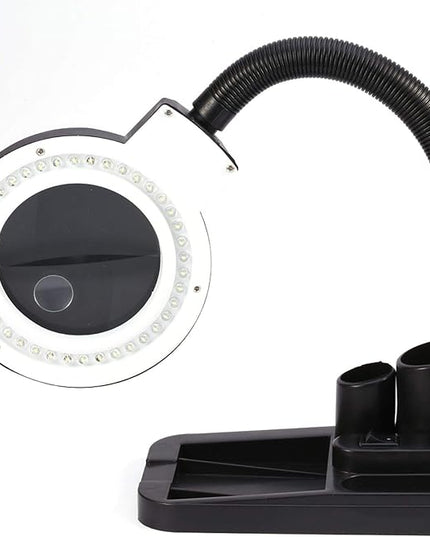 Haofy LED Desk Lamp, LED Magnifying Office Lamp 5X 10X Magnifier with Light Table and Desk Lamp Floor St and Adjustable Magnifier Glass Lamp for Reading and Repairing - LeafyLoom