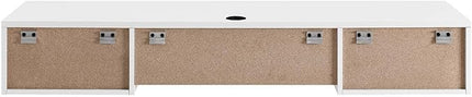 Modway Render Mid-Century Modern, Wall Mount Office Desk, White - LeafyLoom