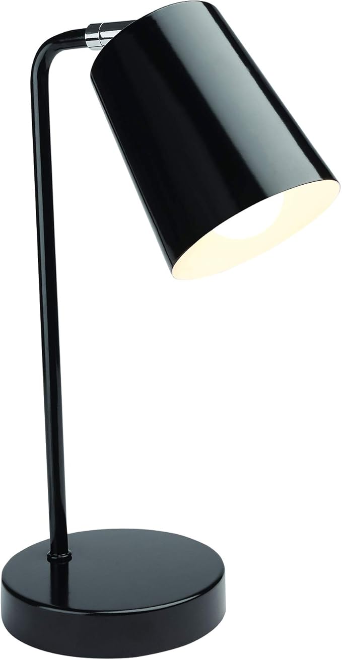 Newhouse Lighting NHDK-OS-BK Oslo Contemporary Desk Lamp with LED Bulb Included, Black - LeafyLoom