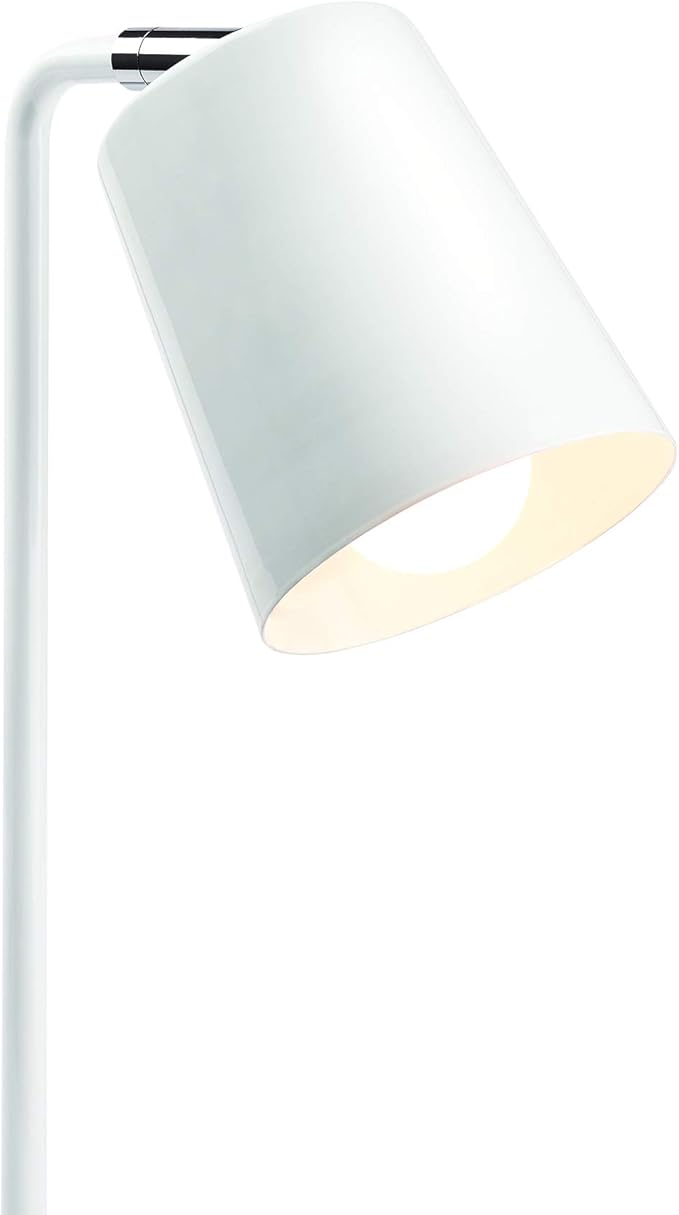 Newhouse Lighting NHDK-OS-WH Oslo Contemporary Desk Lamp with LED Bulb Included, White - LeafyLoom