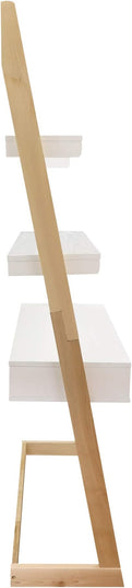 American Trails Freestanding Ladder Desk With Drawer, Natural Maple/White - LeafyLoom